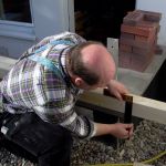 Vorbereitung zum Ablängen des Leimbinders Vorbereitung zum Ablängen des Leimbinders