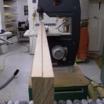 Auftrennen von 120mm Buche auf der Bandsäge Auftrennen von 120mm Buche auf der Bandsäge