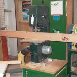 Auftrennen von 120mm Buche auf der Bandsäge Auftrennen von 120mm Buche auf der Bandsäge